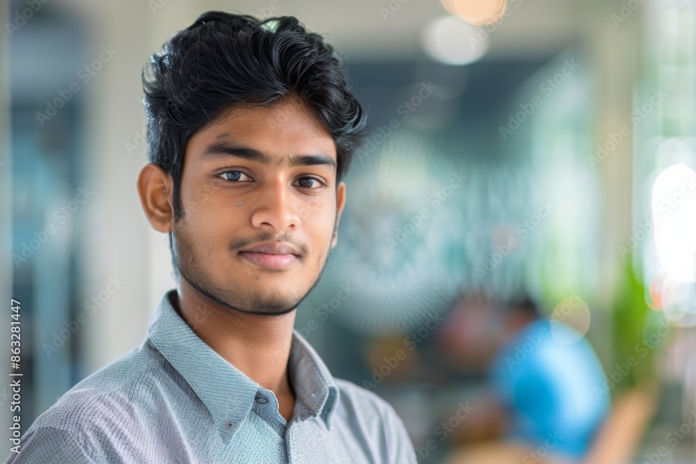Portrait of a young male software developer Portrait of a young male software developer