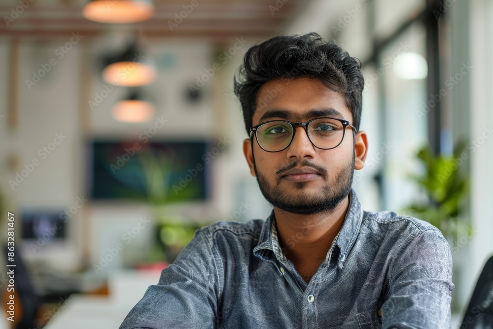 Portrait of a young male software developer Portrait of a young male software developer