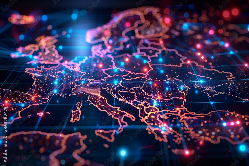 Digital Map of Western Europe: Global Connectivity and Cyber Technology Digital Map of Western Europe: Global Connectivity and Cyber Technology