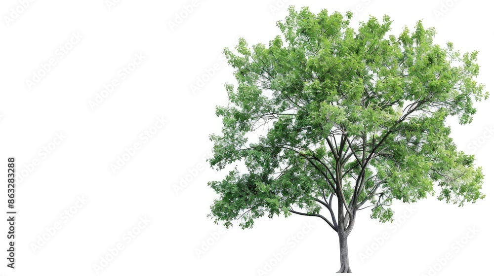 Green leaved Ash Tree with room for text Green leaved Ash Tree with room for text