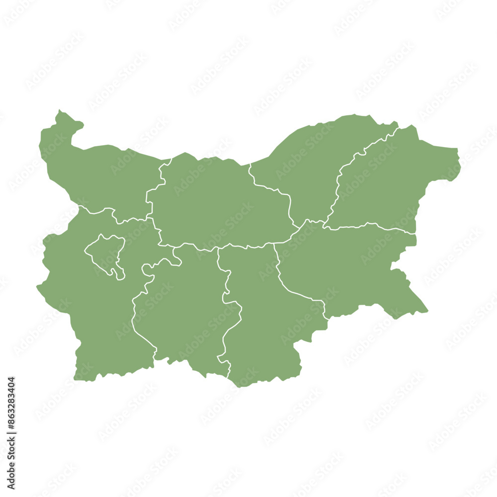 Silhouette and colored (green) bulgaria map Silhouette and colored (green) bulgaria map