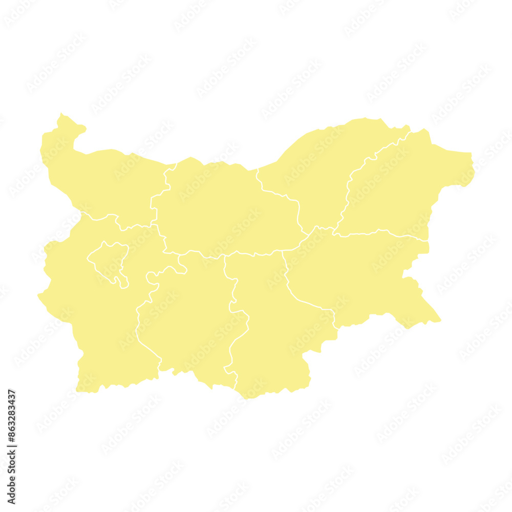 Silhouette and colored (creamy) bulgaria map Silhouette and colored (creamy) bulgaria map