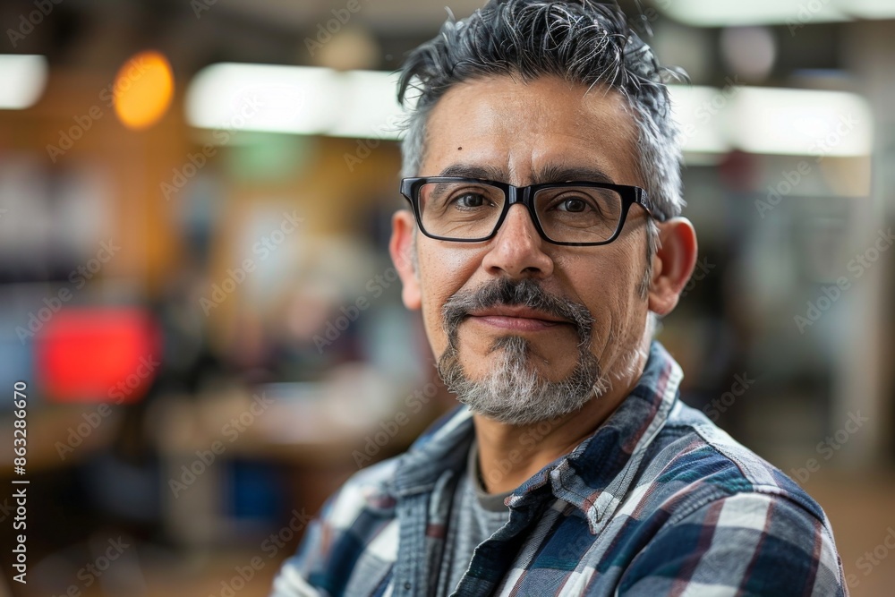 Portrait of a middle aged male software developer Portrait of a middle aged male software developer