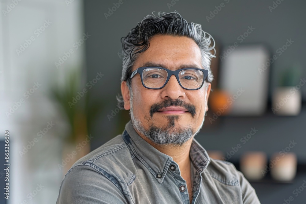 Portrait of a middle aged male software developer Portrait of a middle aged male software developer