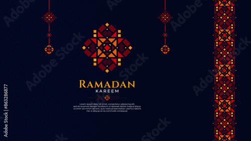 Oriental Greeting Design for Culture or Islamic Theme, Specially for Ramadan or Eid Mubarak