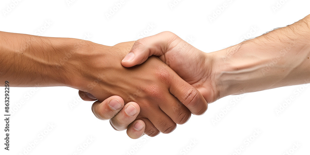 Handshake isolated on transparent or white background Handshake isolated on transparent or white background