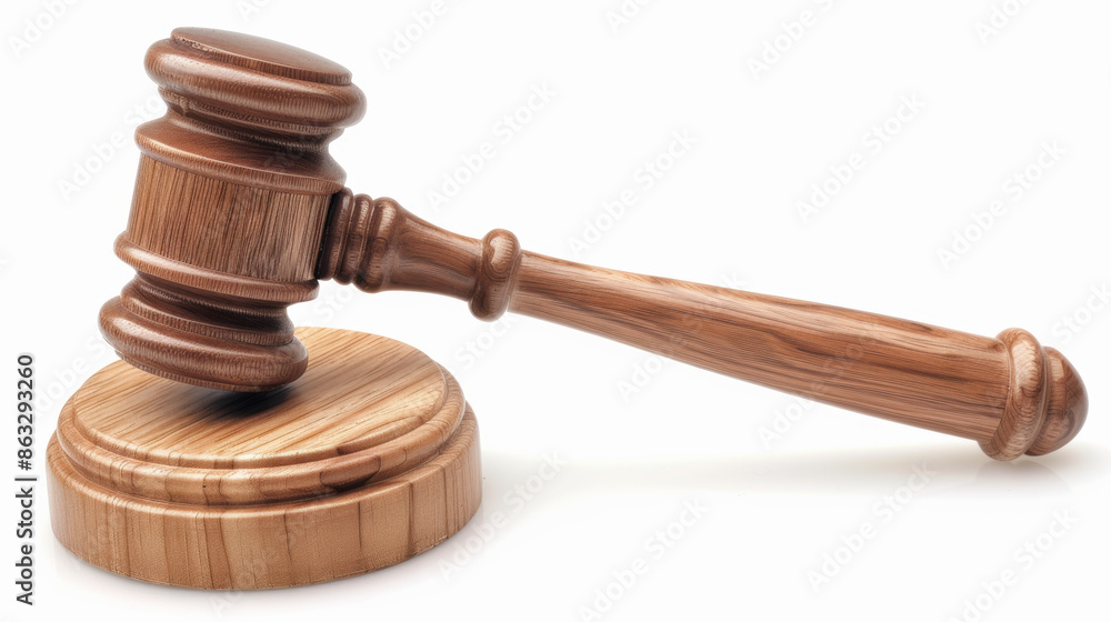 Wooden judge's gavel on white background. Justice, law and authority symbol. Legal services, court-related articles and judicial concepts. Wooden judge's gavel on white background. Justice, law and authority symbol. Legal services, court-related articles and judicial concepts.