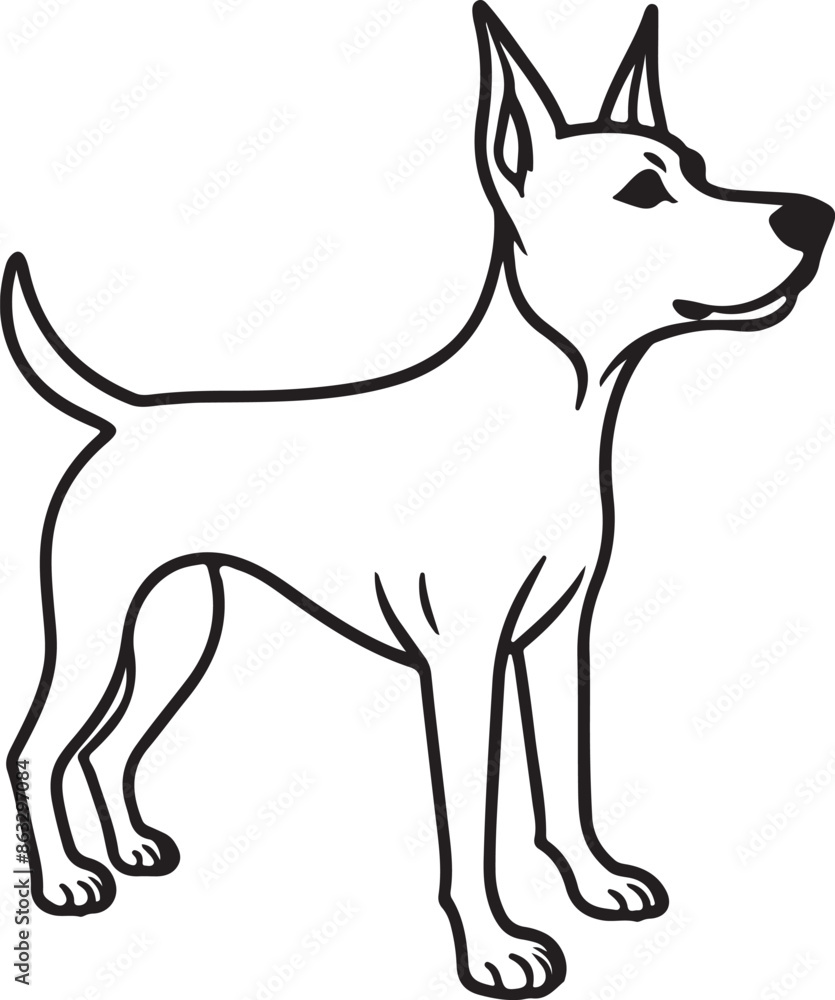 A lovely dog silhouette vector art illustration A lovely dog silhouette vector art illustration
