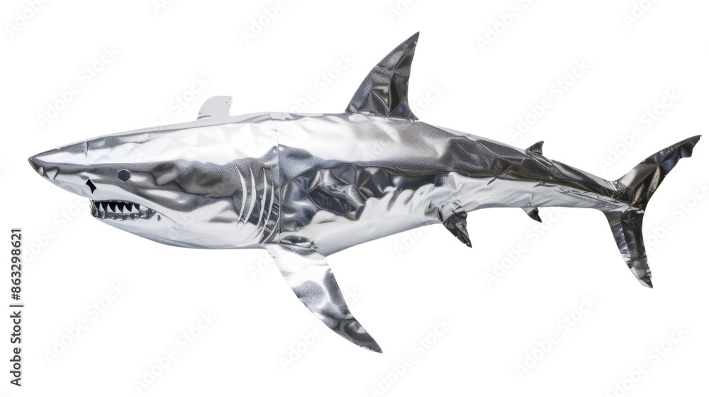 Metallic shark on transparent background Metallic shark on transparent background