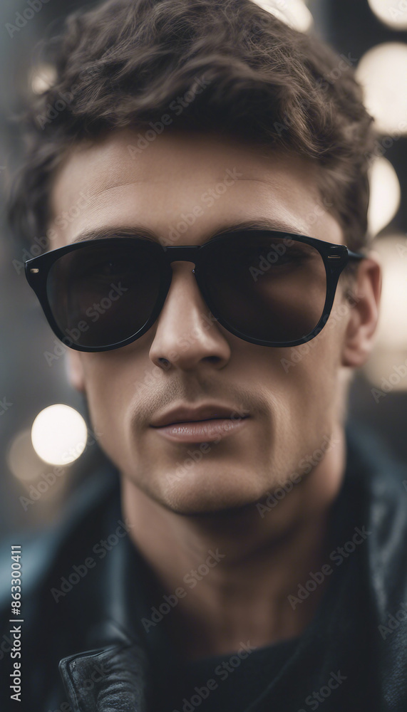 Classic black sunglasses front view isolated partial transparency Classic black sunglasses front view isolated partial transparency