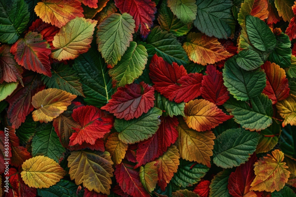 A detailed view of a cluster of leaves, suitable for use in botanical or nature-themed contexts A detailed view of a cluster of leaves, suitable for use in botanical or nature-themed contexts