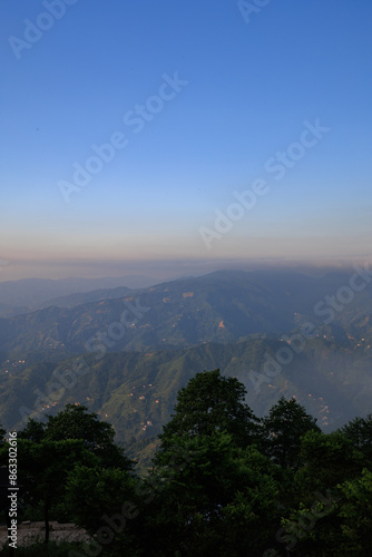 Clouds and fog over mountains in Rize, Turkey