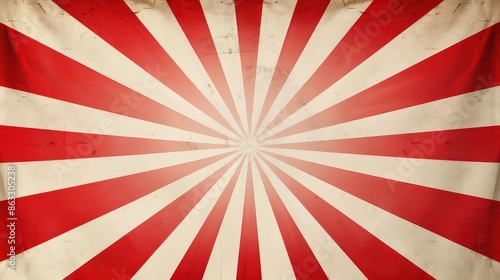 Circus tent background illustration with copy space , colorful design striped white and red retro entertainment carnival backdrop.