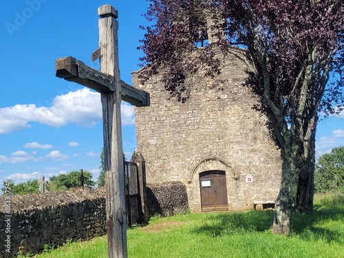 Vielvic, église Saint Barnabé, Périgord Noir, Dordogne, Nouvelle Aquitaine, France, Europe photo