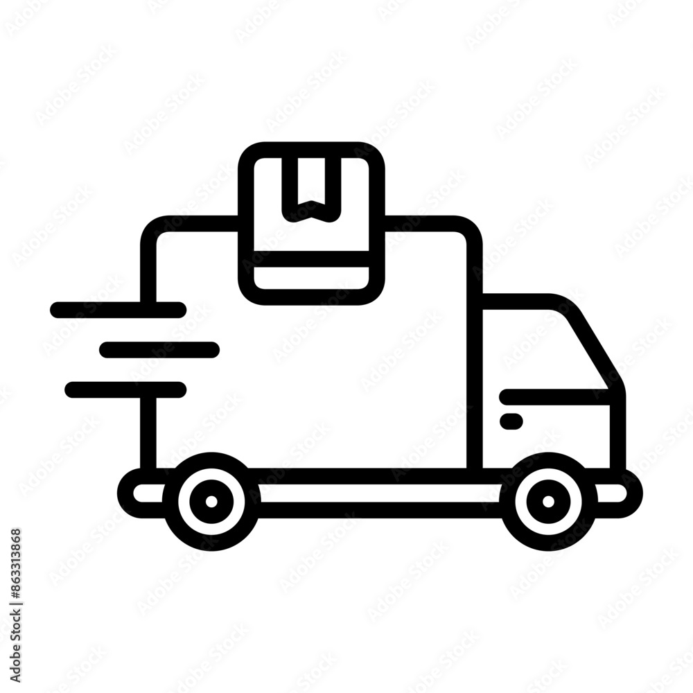 delivery cargo package icon line vector design illustration template delivery cargo package icon line vector design illustration template