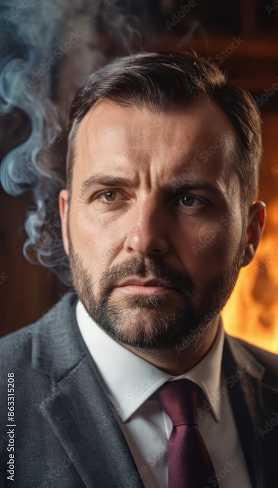 portrait of a mad businessman, angry man portrait of a mad businessman, angry man