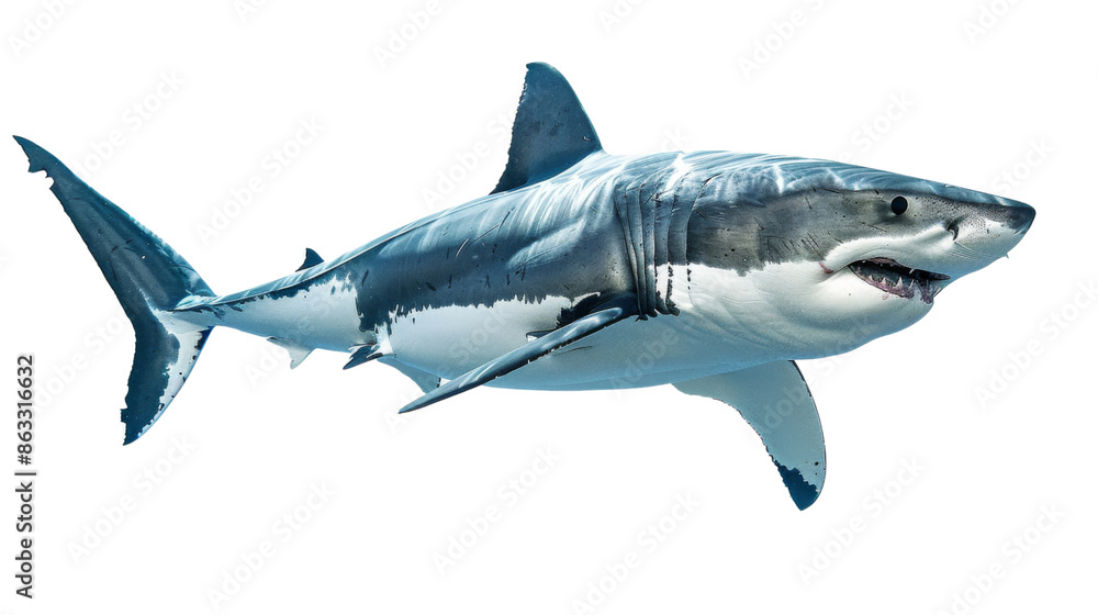 Naklejka premium Shark on transparent background