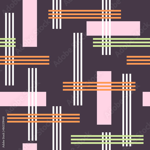 Seamless abstract geometric pattern. Vector Illustration.
