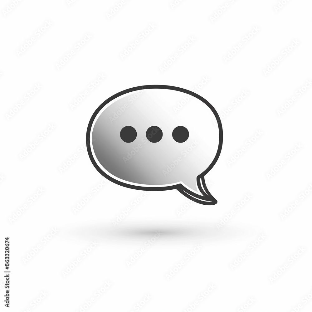 Quote icon with speech bubble design, clean lines and simple style, monochrome color scheme, on a white background, modern and minimalistic Quote icon with speech bubble design, clean lines and simple style, monochrome color scheme, on a white background, modern and minimalistic