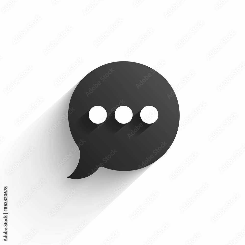 Quote icon with speech bubble design, clean lines and simple style, monochrome color scheme, on a white background, modern and minimalistic Quote icon with speech bubble design, clean lines and simple style, monochrome color scheme, on a white background, modern and minimalistic