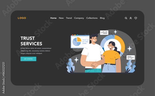Bank services concept. Flat vector illustration.