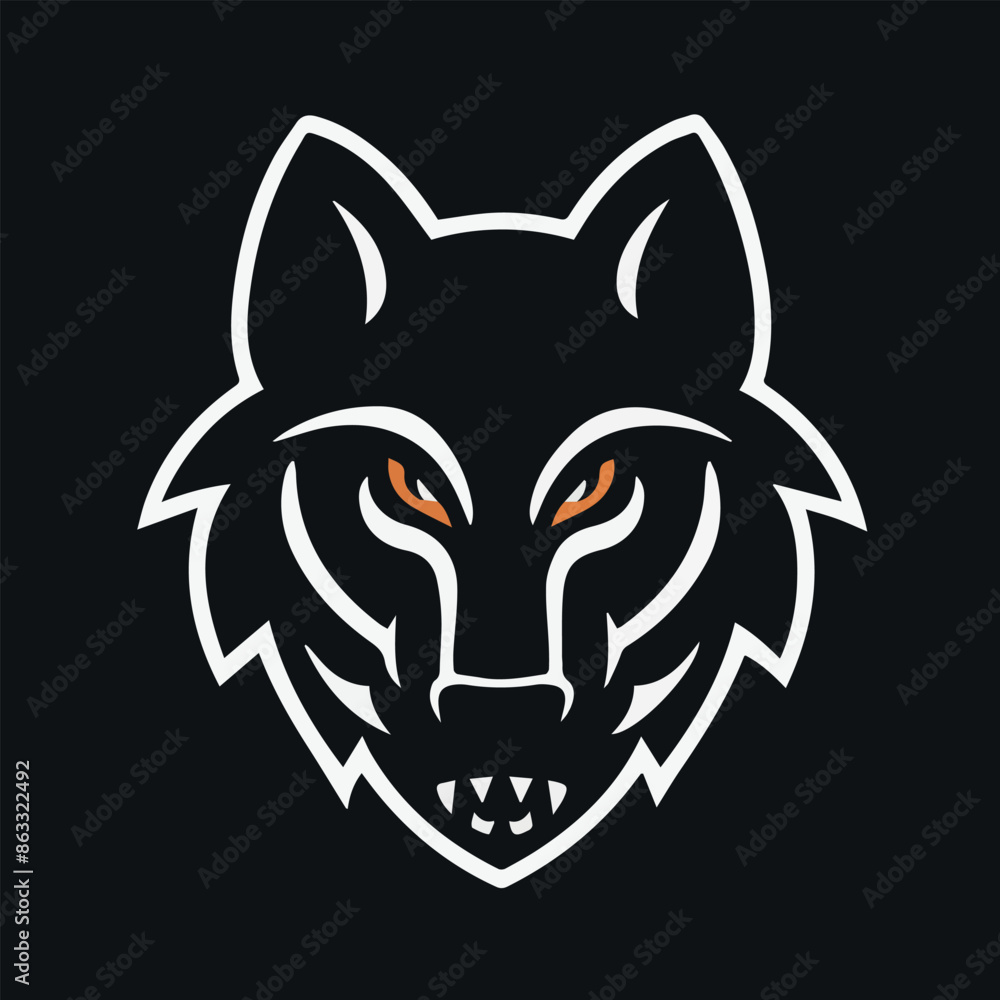 Wolf head logo silhouette vector Wolf head logo silhouette vector