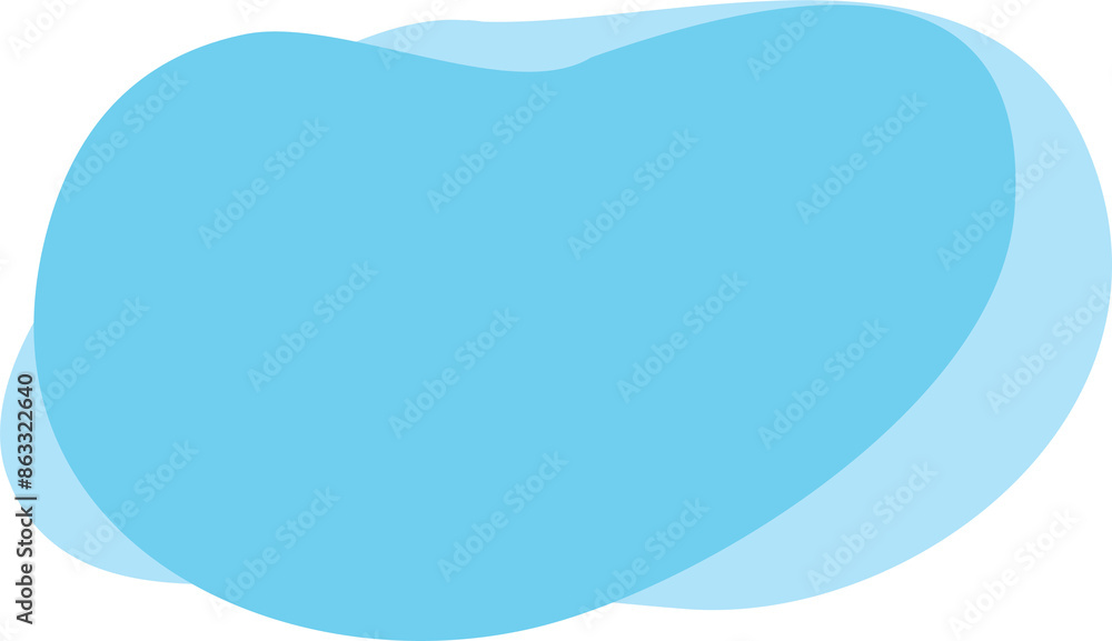 shape fluid blob, stain and violet geometric form.  aqua spot for card or template design for flyer,  transparent, png