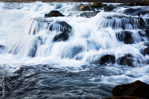 Beautiful waterfall in the mountains in untouched nature