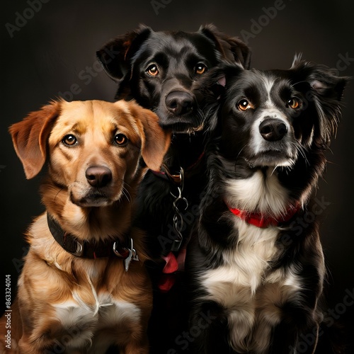 portrait of dogs