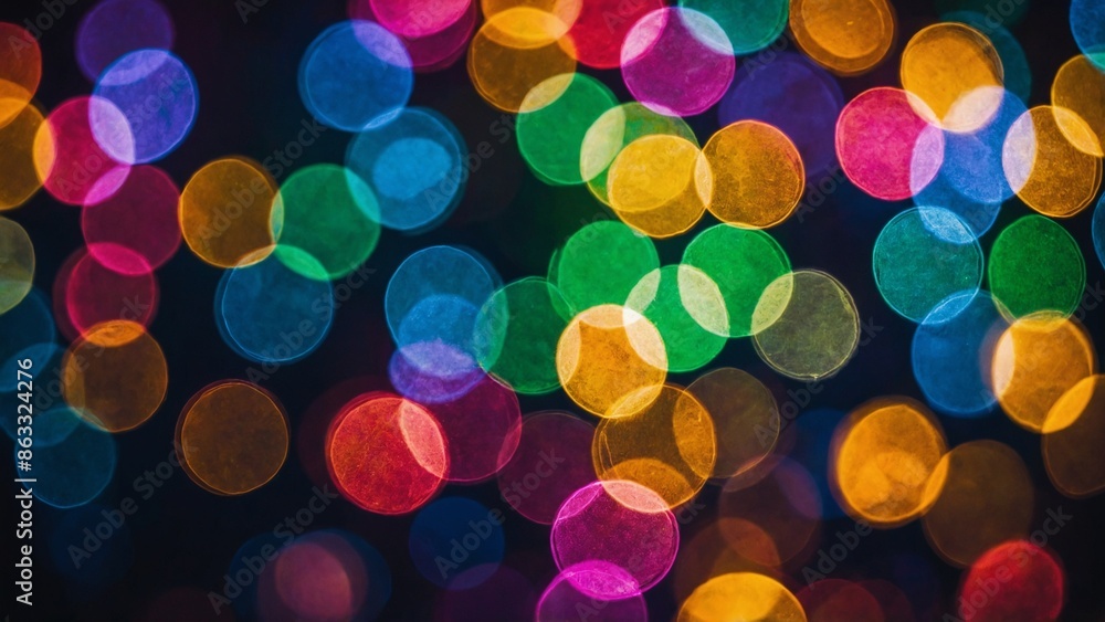 Rainbow colors bokeh lights circles dots background Rainbow colors bokeh lights circles dots background