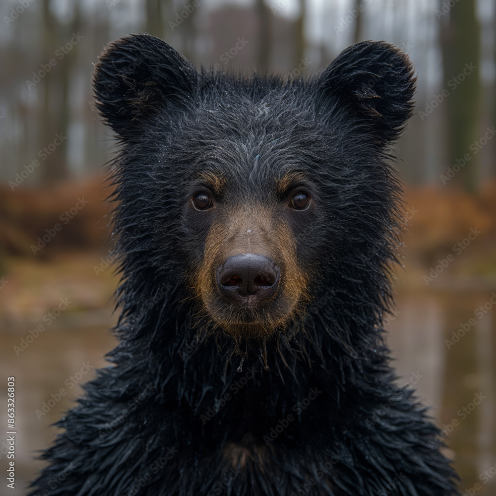 Fototapeta premium Bear wallpaper. Bear poster