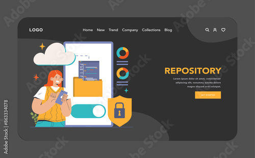 Open source web banner or landing page dark or night mode.