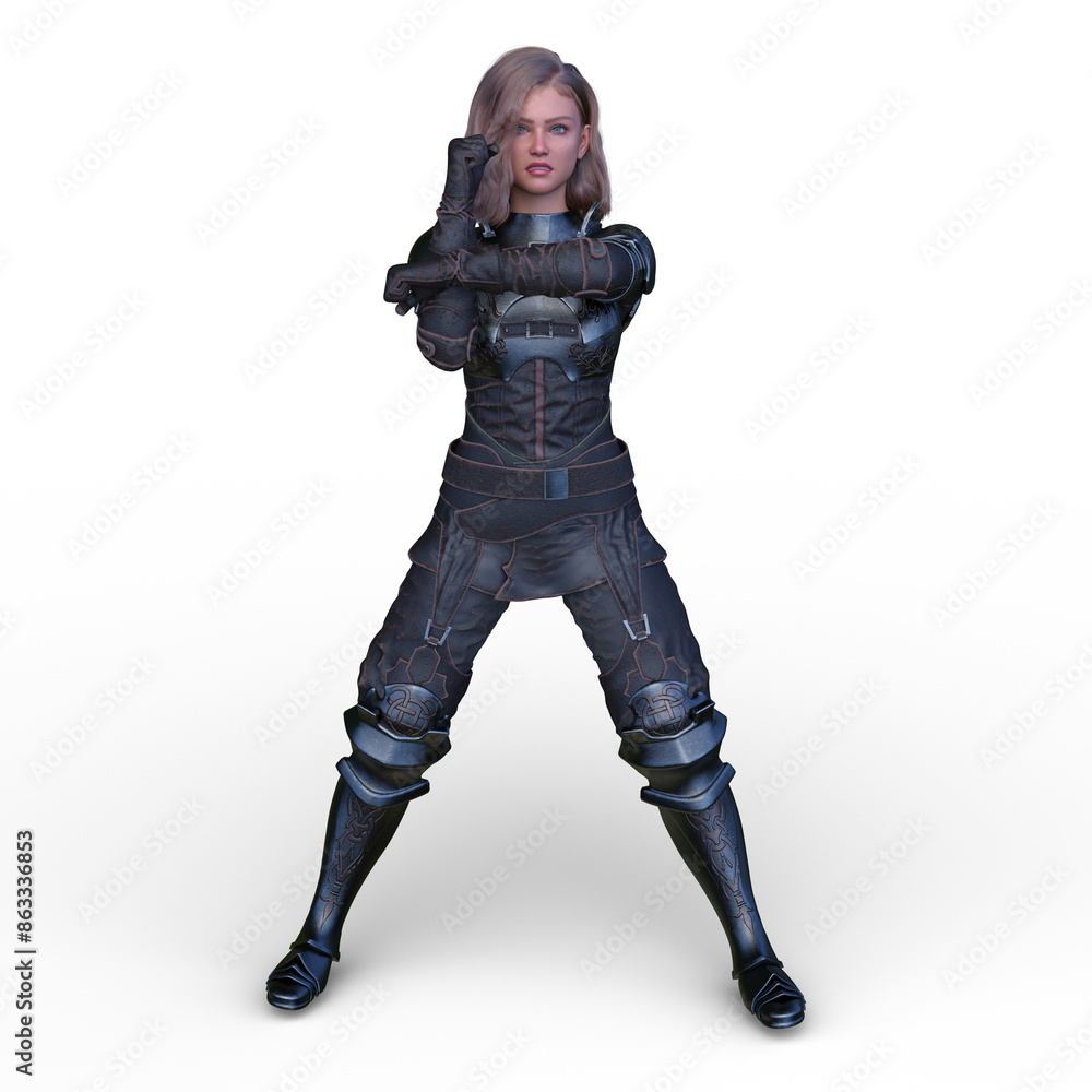 サイバーウーマン　3DCGレンダリング