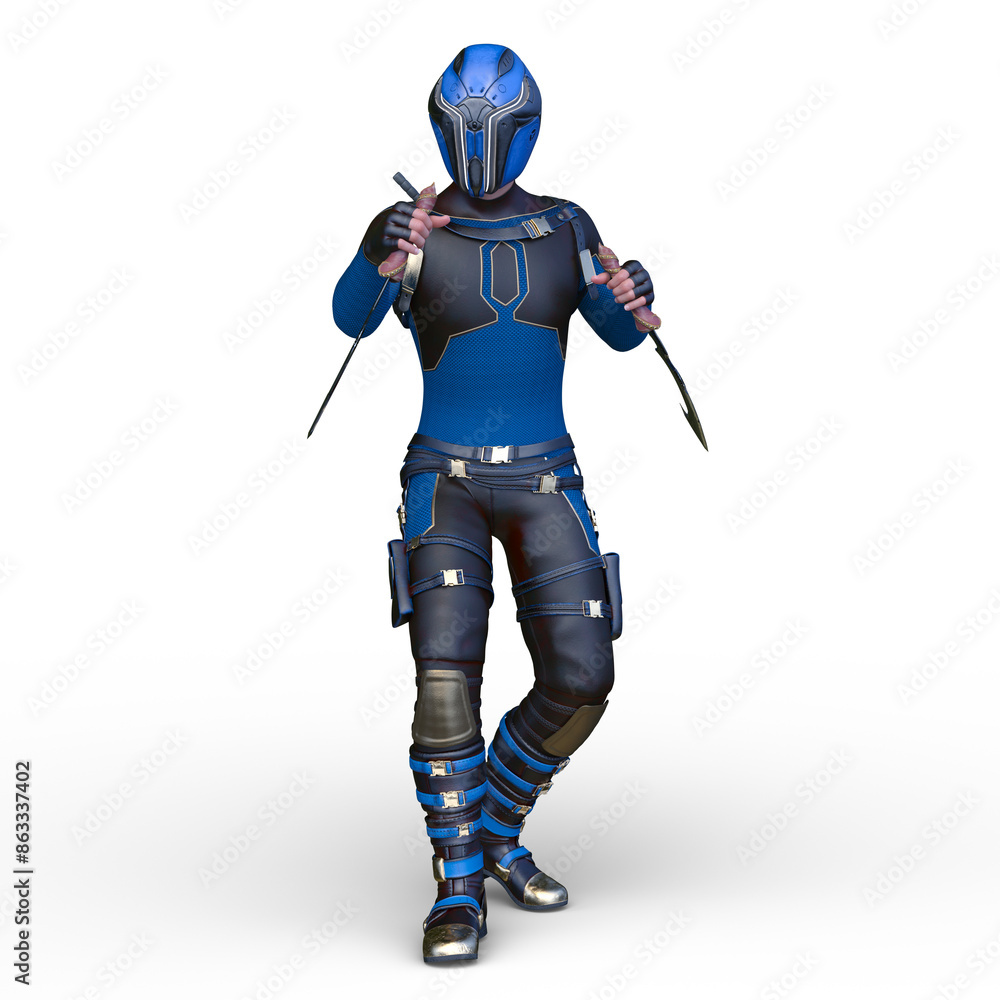 サイバー戦士　3DCGレンダリング