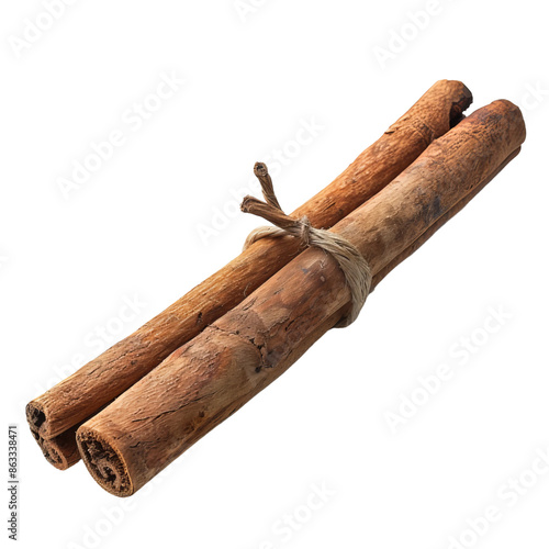 cinnamon sticks isolated on white