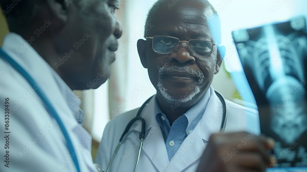 Doctor examining a patient's Xray for diagnosis profound visual analysis of diagnostic radiology Doctor examining a patient's Xray for diagnosis profound visual analysis of diagnostic radiology