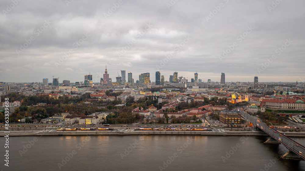 Obraz premium Panorama Warszawy