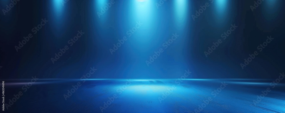Blue gradient background with blurred studio room for product display presentation Generative AI Blue gradient background with blurred studio room for product display presentation Generative AI