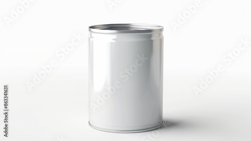 Wallpaper Mural 3D render illustration of a white blank metallic tin can mockup isolated on a white background Torontodigital.ca