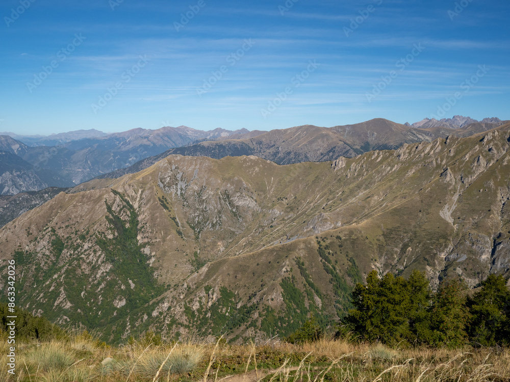 view on the mountains in the Southern French Alp on a sunny late summer day view on the mountains in the Southern French Alp on a sunny late summer day