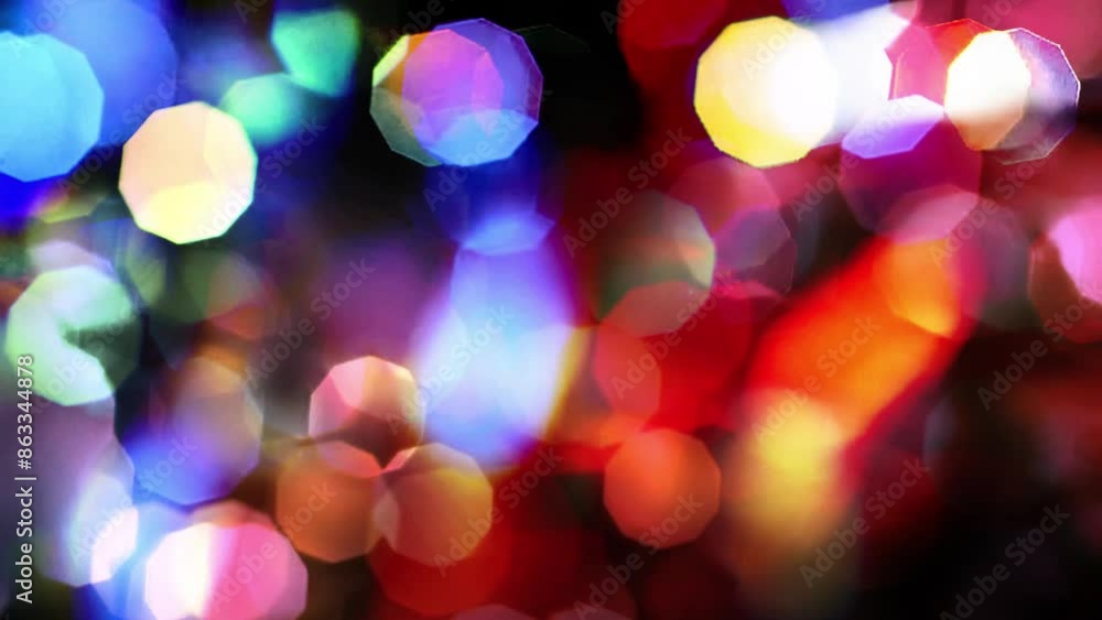 colorful bokeh light reflection abstract background