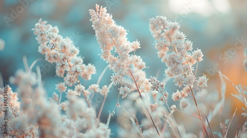 Clump of grass flowers
 photo