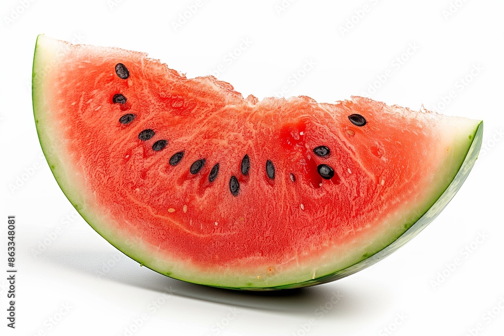Watermelon slice isolated on white background cutout. Clipping Path Watermelon slice isolated on white background cutout. Clipping Path