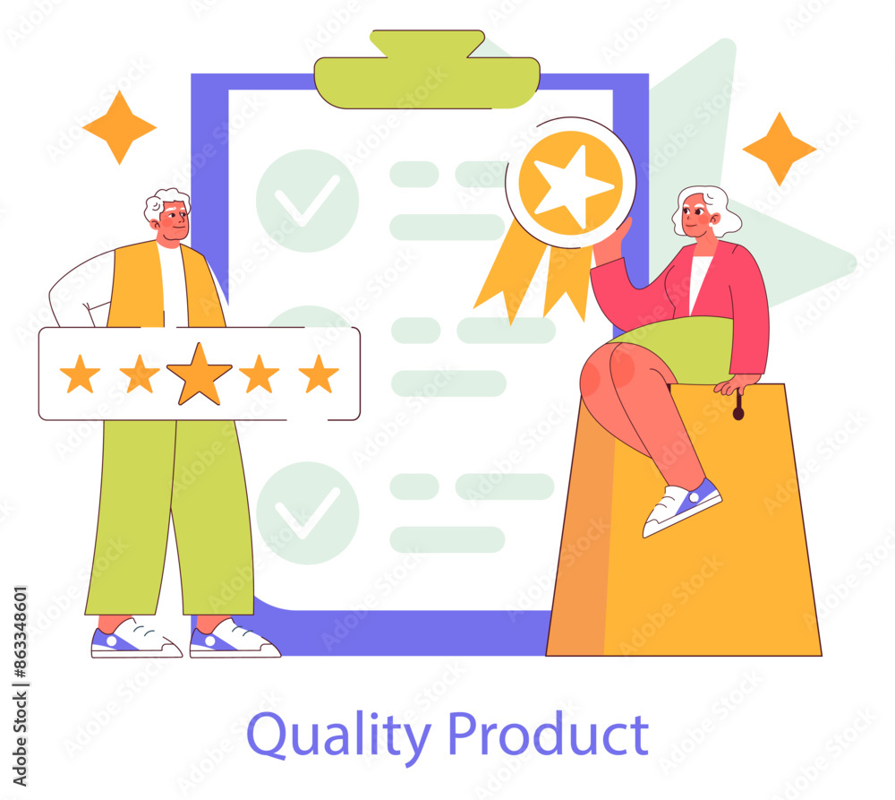 brand trust. Flat Vector Illustration brand trust. Flat Vector Illustration