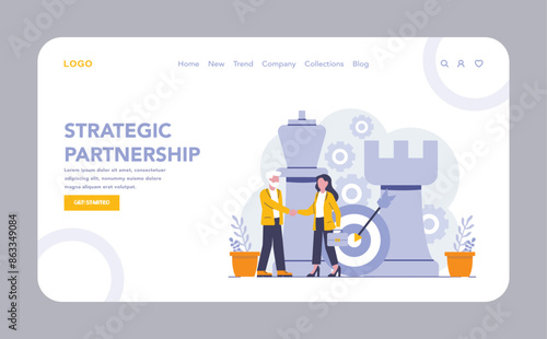Marketing and customer focus concept. Flat vector illustration.