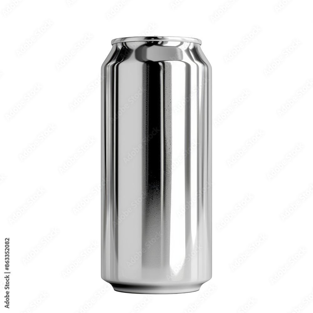 Mockup of Chrome Soda Can on Transparent Background Mockup of Chrome Soda Can on Transparent Background