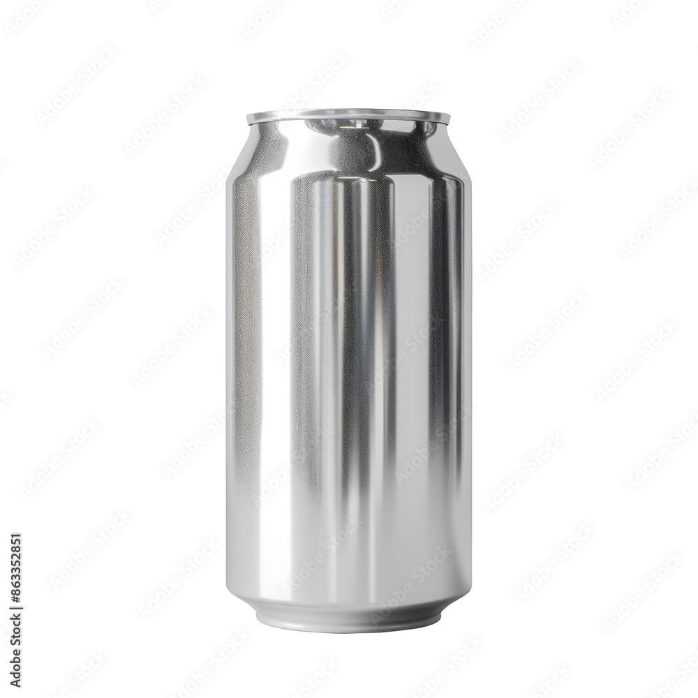 Chrome Soda Can Mockup on Clear Background. Chrome Soda Can Mockup on Clear Background.
