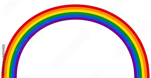 Rainbow pride flag stripes solated on transparent. Graphic Design element