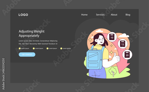 Load management concept. Flat vector illustration.
