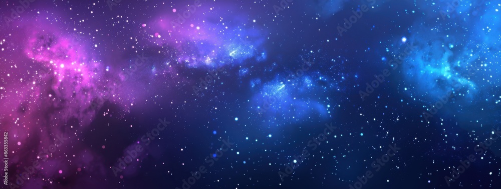 A cosmic background with vibrant blue and purple hues, filled with stars and nebulae, creating an otherworldly atmosphere for celestial-themed designs Generative AI A cosmic background with vibrant blue and purple hues, filled with stars and nebulae, creating an otherworldly atmosphere for celestial-themed designs Generative AI